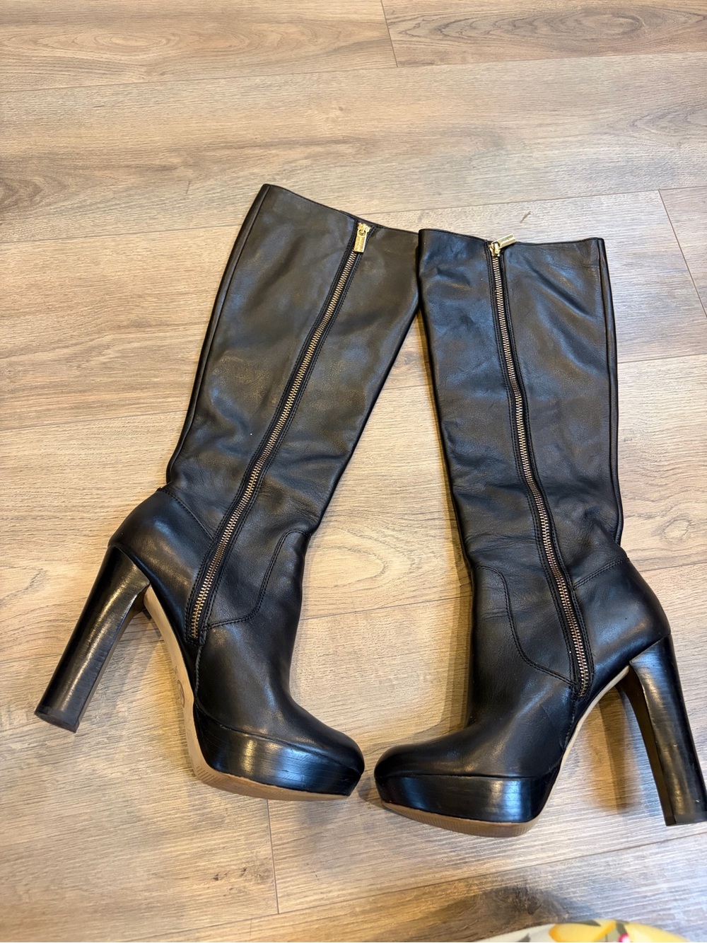 Black Tall Platform Heel Boots